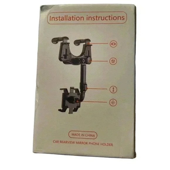 360° Car Phone Holder Rotatable And Retractable Rearview Mirror Mount Universal - Picture 1 of 3